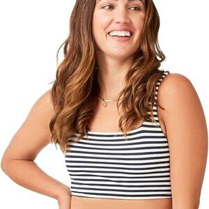 Carve Designs Amelia Bikini Top  Women's Navy Stripe XL